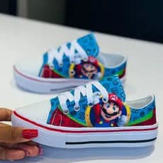 Tênis Infantil Casual Confortável Personagens Menino Menina