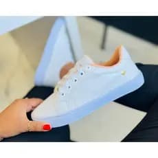 Produto Tênis Detalhe Coração Feminino Casual Confortável Leve e Macio