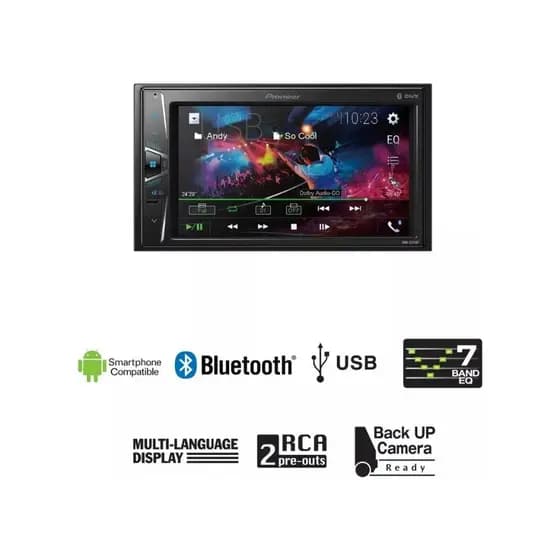 Central Multimidia Rádio Som Automotivo Pioneer Dmhg225bt 6.2 Polegadas Touch Screen Usb Bluetooth