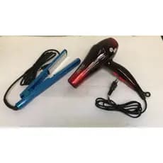 Kit Secador Cabelo 3000w + Chapinha Prancha Nano Titanium