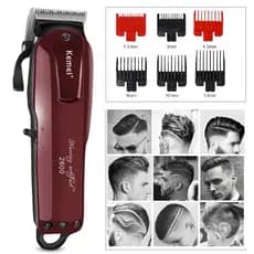 Máquina De Kemei Km-2600 Máquina De Cortar Cabelo Elétrico 9w Potente Recarregável 2000mah