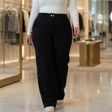 Calça, Pantalona, Plus Size Feminina Veludo, Cotelê Premium, Elegância e Conforto, Garantido, Casual