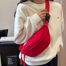 Pacote De Cintura De Lona Casual Feminina Para Esportes E Viagens