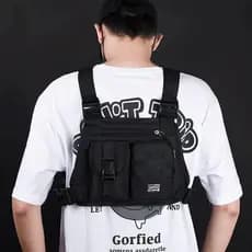 Colete Masculino Multifuncional À Prova D'água Saco Esportivo De Grande Capacidade Bolso Múltiplo Mochila Esportiva