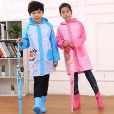 Capa De Chuva Infantil 6 A 12 Anos Menino Menina PVC Resistente
