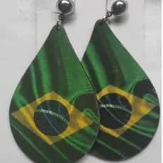 Brincos do brasil atacado, Kit brinco copa do mundo, Brincos do brasil atacado, Kit 2 brincos brasil variados, Comprar b
