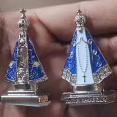 Duas Imagem de nossa senhora Aparecida, kit duas imagens de Nossa Senhora Aparecida, duas miniaturas Nossa Senhora Apare