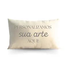 Almofada Baguete Off White Personalizada Fotos/Desenhos/Frases Sublimação Suede