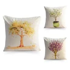 Almofada Decorativa Naturalle Off White Sala ou Quarto Modern Print Estampa HD 45x45 1 pç