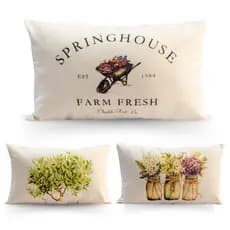 Capa Almofada Baguete Off White Estampada Personalizada para Sala Quarto em Suede Alta Qualidade Crie seu Kit