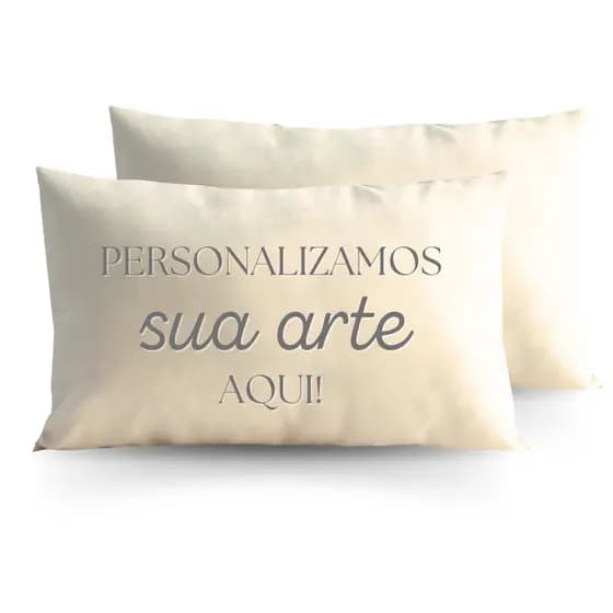 Kit 2 Almofadas Baguete Personalizada Fotos/Desenhos/Frases Sublimação Suede