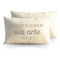 Kit 2 Almofadas Baguete Personalizada Fotos/Desenhos/Frases Sublimação Suede