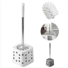 Escova para Vaso Sanitário com Suporte Quadrado Decorativo