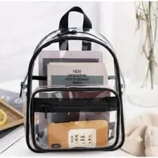Mochila De PVC Transparente A Prova De água Bolsa De Armazenamento De Grande Capacidade Estudante Viagem