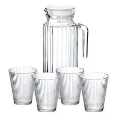 Conjunto Jarra De Vidro Mais 4 Copos De 240ml