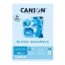 Bloco Aquarela Canson A4 300g 12 Folhas