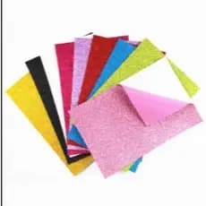 EVA Glitter Adesivado 20x30 Cores  Pacote com 5 Folhas
