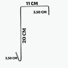 12 ganchos para pendurar gaiolas, vasos de flores e plantas para blocos de 10 cm