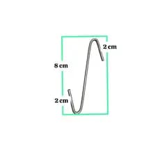 12 Ganchos Para Vasos De Parede Jardim Vertical - 8,0 Cm