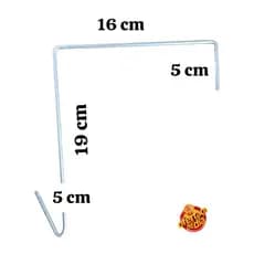 kit 6 ganchos  para pendurar vasos e flores nas paredes de blocos 15 cm