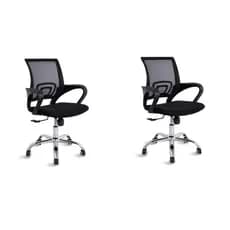 Kit 2 Cadeiras de Escritório Mesh Ergonômica com pistão reforçado até 150kg