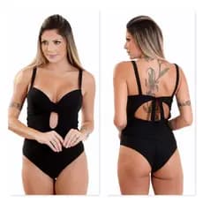 Maiô Feminino Bojo Decote Transpassado Vazado Modelador Moda Praia