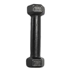 1 Halter Sextavado de 1kg Pintado Preto Ferro Fundido Exercícios Em Casa e Academia