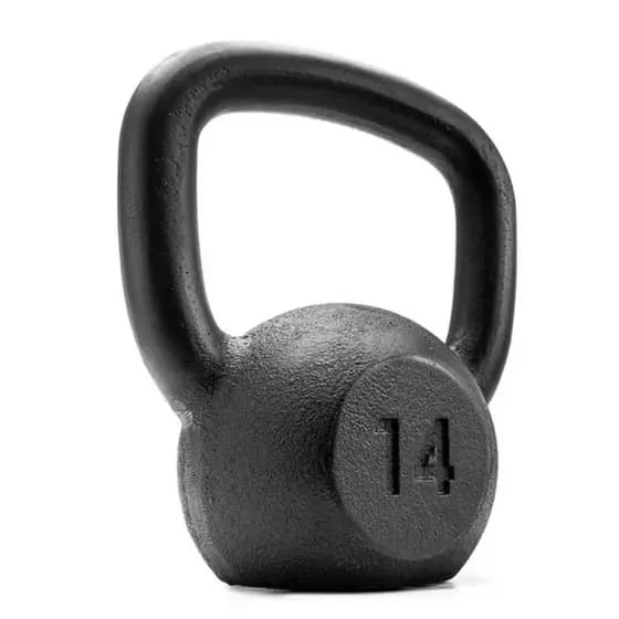 Kettlebell Pintado Preto 14kg Treino Agachamento Funcional Swing