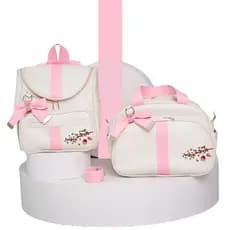 Kit Bolsas Maternidade 2 peças Bolsa e Mochila Térmica Impermeável, Coleção Pureza - PRONTA ENTREGA