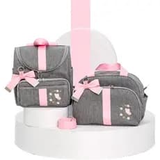 Kit Bolsas Maternidade 2 peças Bolsa e Mochila Térmica Impermeável, Coleção Pureza - PRONTA ENTREGA