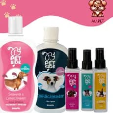 Kit Shampoo PINSCHER E SALCHICHA 500ml , Creme Condicionador 500ml e Perfume para Cachorro e Gato - Pet side