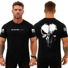 Camiseta Dry Fit Masculina Original Caveira Justiceiro Sombrio Treino Black Army
