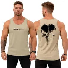 Camiseta Regata Dry Fit Masculina Justiceiro das Sombras Caveira Treino Black Army