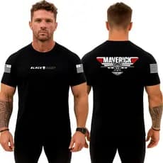 Camiseta Dry Fit Original Masculina Top Gun Maverick Academia Black Army