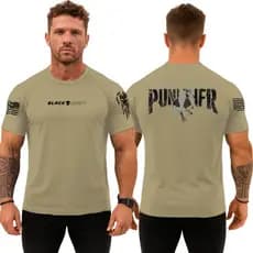 Camiseta Justiceiro Dry Fit Original Masculina Caveira Punish Camuflado Army