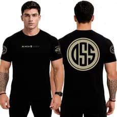 Camiseta Dry Fit Original Masculina Arte Marcial Jiu Jitsu OSS BLACK ARMY