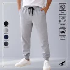 Calça Moletom Jogger Unissex Premium Flanelada Confortável Casual