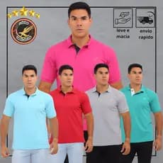 Polo Camisa Masculina Piquet Algodão Premium Manga Curta Básica P M G GG