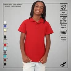 Camisa Básica Polo Infantil juvenil meninos