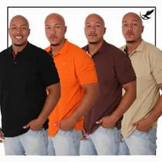 Kit 04 Camisas Polo Plus Size Masculina G1G2 G3  Piquet Premium De Alta Qualidade ROBLES