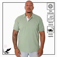Camisa Masculina Gola Polo Piquet Luxo Plus Size g1 g2 g3 Original Robles
