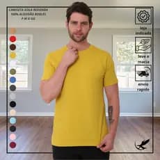 Camiseta Básica Masculina 100% Algodão Premium P M G GG Original Robles