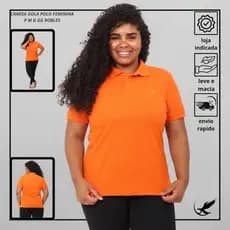Camisa Gola Polo Feminina Básica P M G GG Luxo Elegante