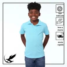 Camisa Polo Infantil Manga Curta Menino De Alta Qualidade