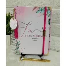 Agenda de Agendamento 2027 Profissional Personalizada  Para Clientes Salão Estética Lash Designer Capa Dura