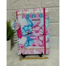 Agenda Escolar Infantil Personalizada Menina Stitch - Agenda Escolar Personalizada Infantil Menina