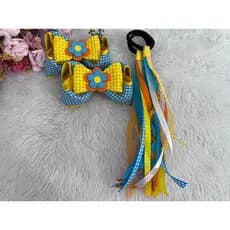 laço junino azul com amarelo laço sao joao laço junino luxo