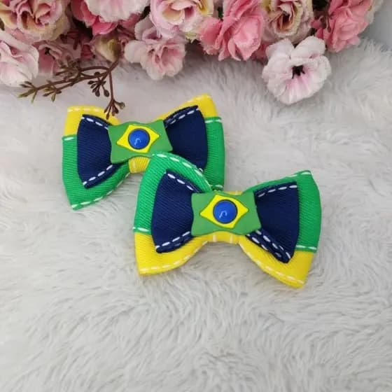 parzinho Brasil laço Brasil acessório de cabelo Brasil