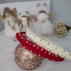arco tiara dentinho Natal e réveillon luxo delicado arco natal arco ano novo arco réveillon arco vermelho
