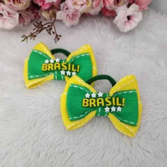 parzinho Brasil laço Brasil acessório cabelo Brasil